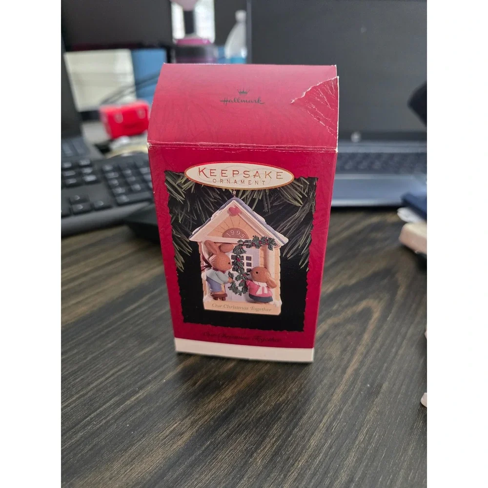 Hallmark Keepsake Ornament 1995 Our Christmas Together Bunnies Vintage Boxed
